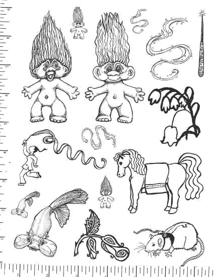 Jim Stephan Rubber Ink Art - 71: Trolls
